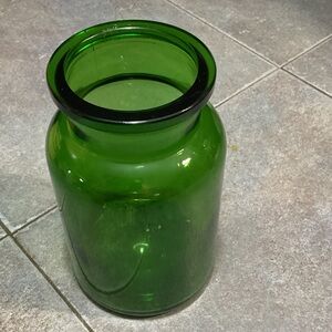 Green Glass jar